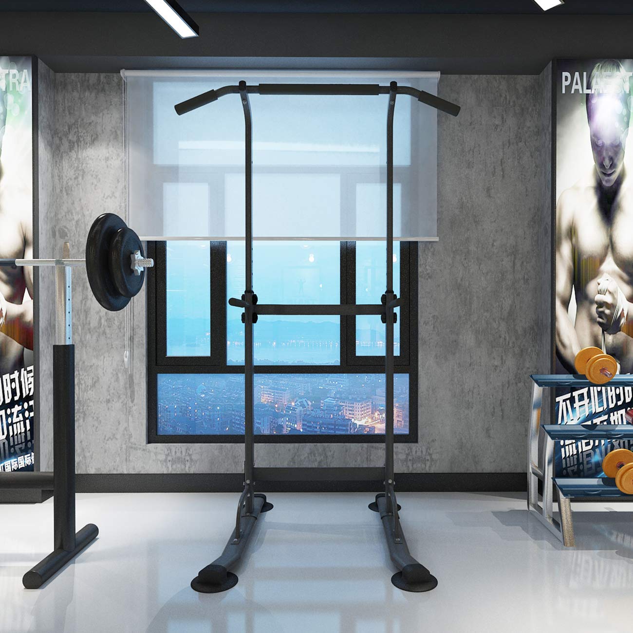 Power Tower: Pull Up Bar & Dip Station